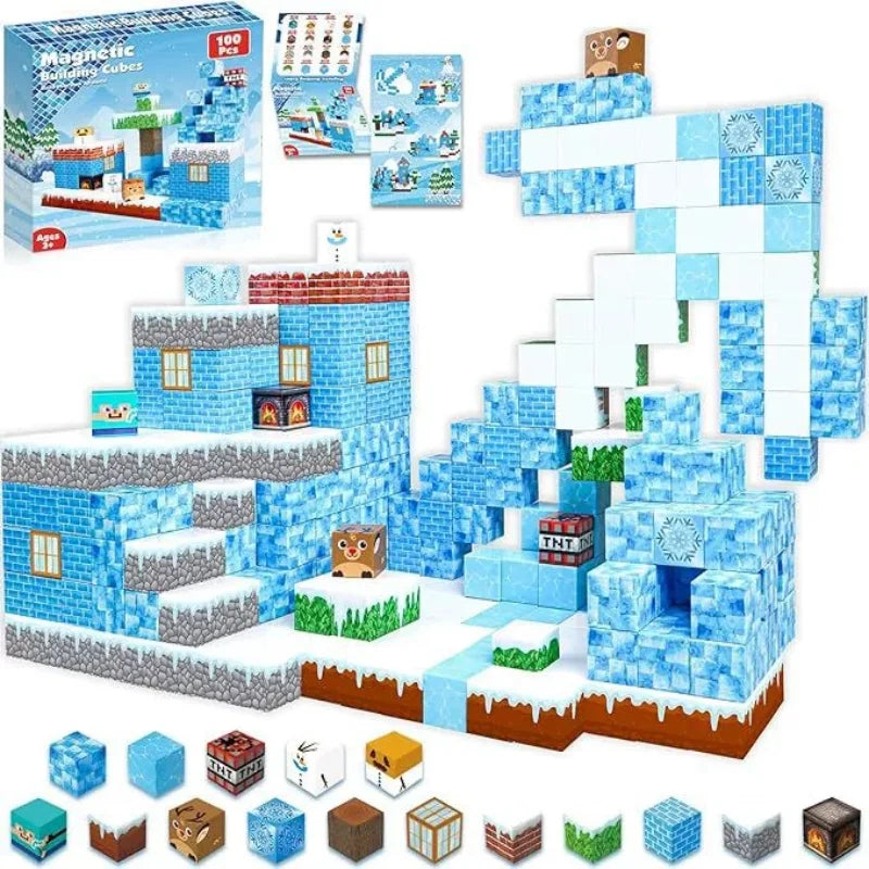 Cubos De Construccion Magnéticos | 100 piezas