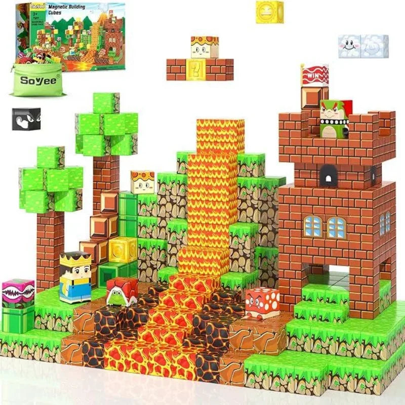 Cubos De Construccion Magnéticos | 100 piezas 